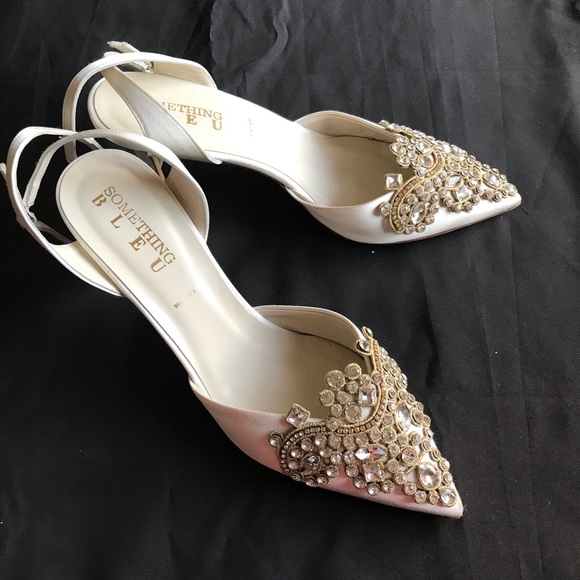 BHLDN Something Bleu Bridal collection heels SZ 10 - Picture 2 of 5